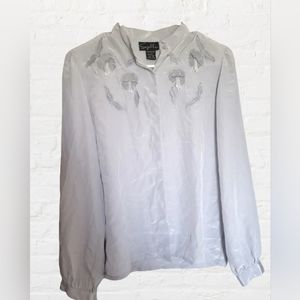 Suzelle Womens Size 6 Lightweight Blouse Longsleeve